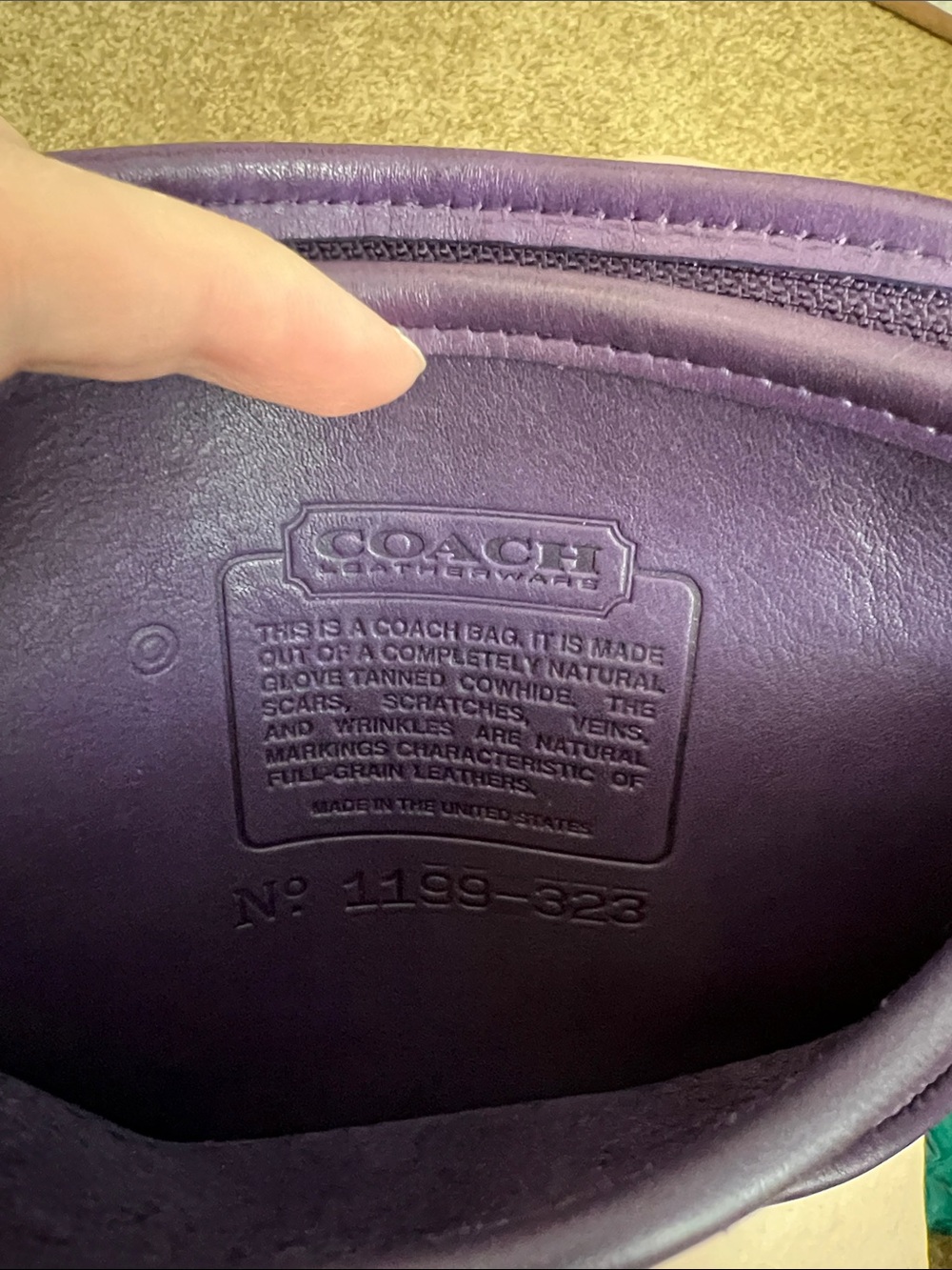Vintage Coach Hadley Ink Purple Bag - Picture 2 of 4